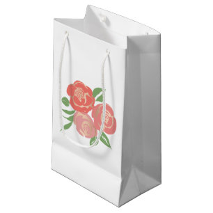 Apricot Roses Gift Bag