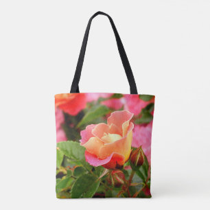 Apricot Roses Tote Bag
