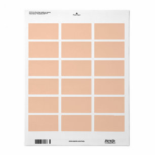 Apricot (solid colour) Label