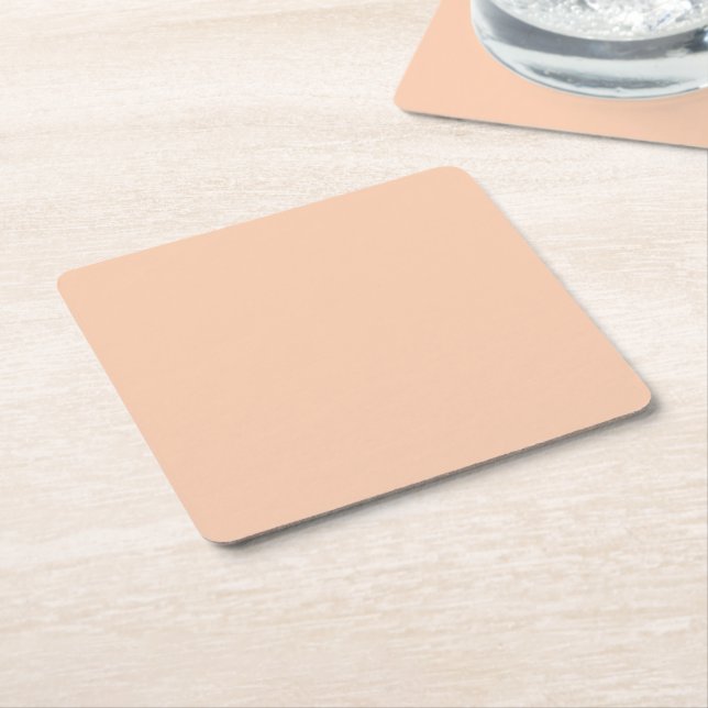  Apricot (solid colour) 	 Square Paper Coaster (Angled)