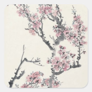 Apricot Square Sticker