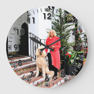 Apricot Standard Poodle - Bocelli Large Clock