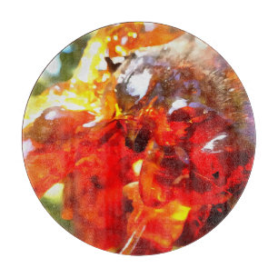 Apricot Tree Leaked Resin Abstract Abstract Painti Cutting Board
