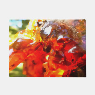 Apricot Tree Leaked Resin Abstract Abstract Painti Doormat