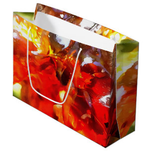 Apricot Tree Leaked Resin Abstract Abstract Painti Large Gift Bag