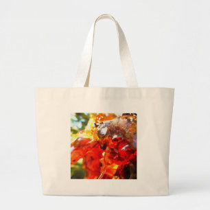 Apricot Tree Leaked Resin Abstract Abstract Painti Large Tote Bag
