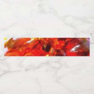 Apricot Tree Leaked Resin Abstract Abstract Painti Water Bottle Label