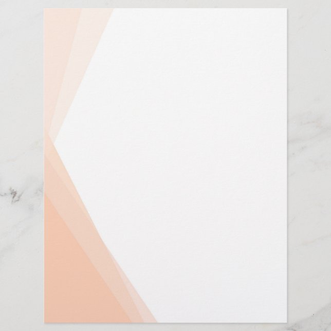 Apricot White Colour Blank Template Custom Elegant Custom Letterhead (Front)