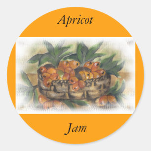 APRICOTS CLASSIC ROUND STICKER