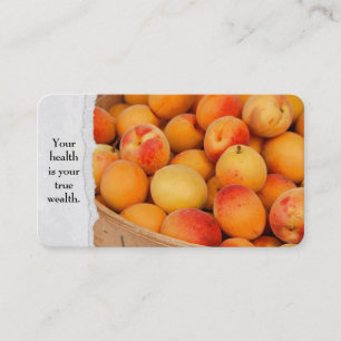 Apricots In Bushel Basket Business Card