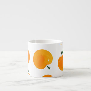 Apricots Watercolor White Background Vintage Espresso Cup