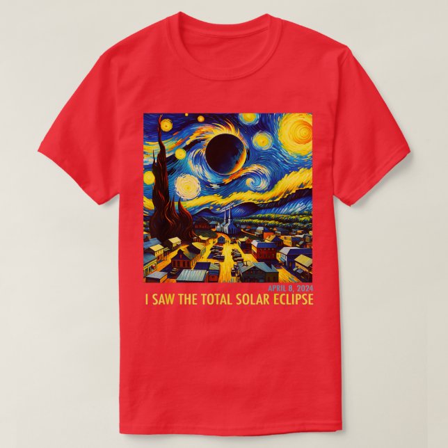 April 08 I saw the total eclipse T-Shirt (Design Front)