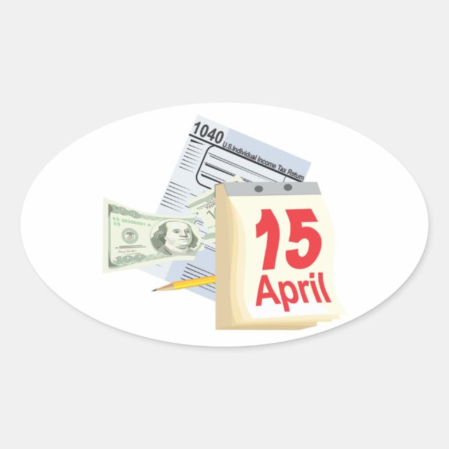 April 15 - oval sticker (Front)