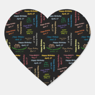 April, 17 Birthday Sticker