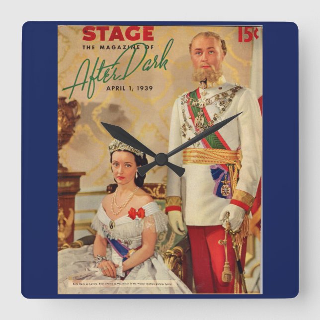 April 1939 Stage Magazine cover Square Wall Clock (Front)