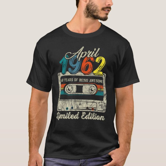April 1960  60th Birthday Cassette Tape T-Shirt (Front)