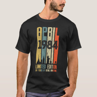 April 1984 39 Birthday 39 Year Old 1984 Birthday V T-Shirt
