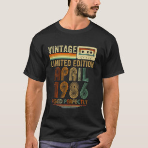 April 1986 Retro 39th Birthday Gifts For Men 39 Ye T-Shirt