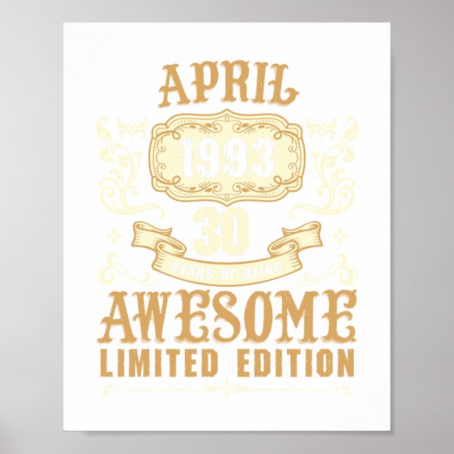 April 1993 30 Years Of Being Awesome Limited Editi Poster (Front)