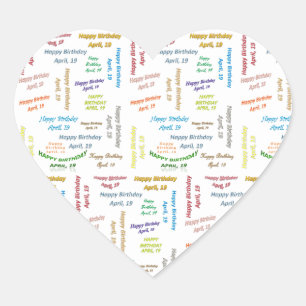 April, 19 Birthday Sticker