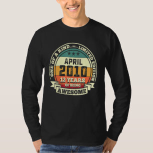 April 2010 12th Birthday  12 Years Of Being Awesom T-Shirt