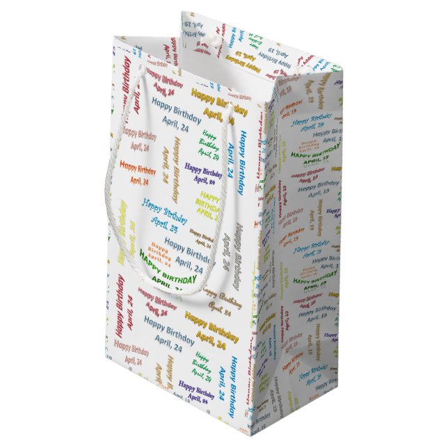 April, 24 Birthday Gift Bag (Back Angled)