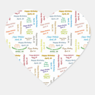 April, 24 Birthday Sticker