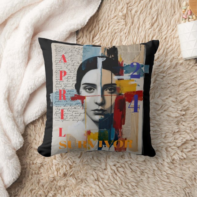April 24 Survivor Throw Pillow (Blanket)