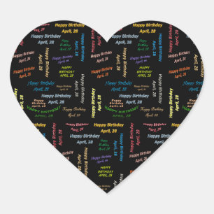 April, 28 Birthday Sticker