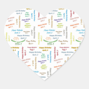 April, 2 Birthday Sticker