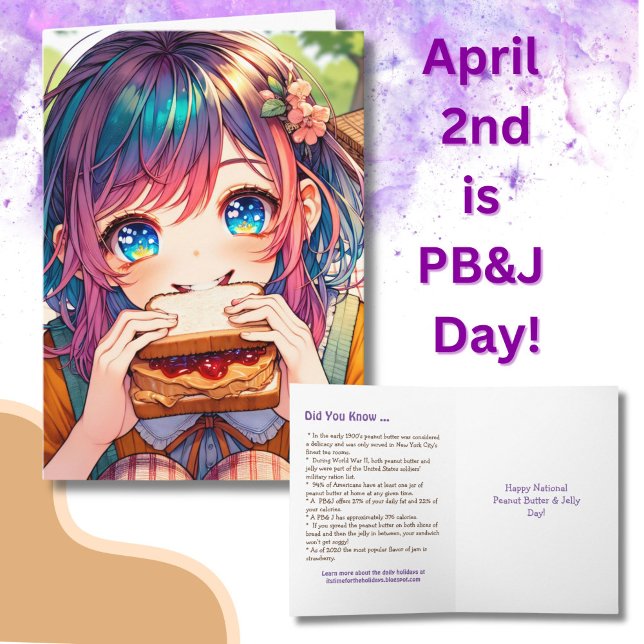 April 2nd is National Peanut Butter and Jelly Day Card (Creator Uploaded)