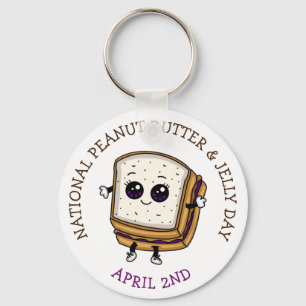 April 2nd is National Peanut Butter & Jelly Day   Key Ring