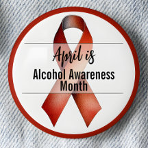 April Alcohol Awareness Month Ribbon
