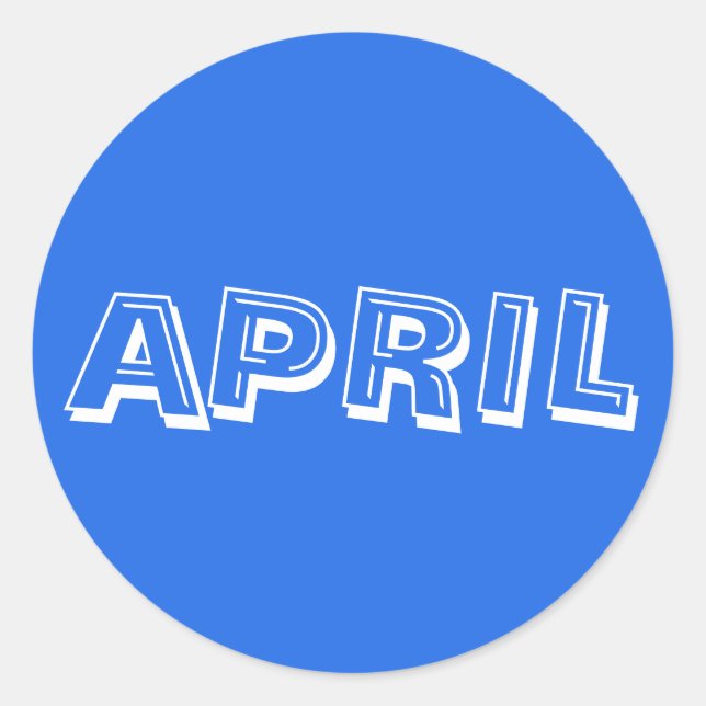 April Alphabet Soup Royal Blue Sticker by Janz (Front)