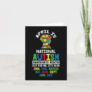 April Autism Awareness Gifts For Autistic Boys Puz Card