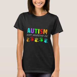 April Autism Awareness Month Women Teacher Girl Bo T-Shirt