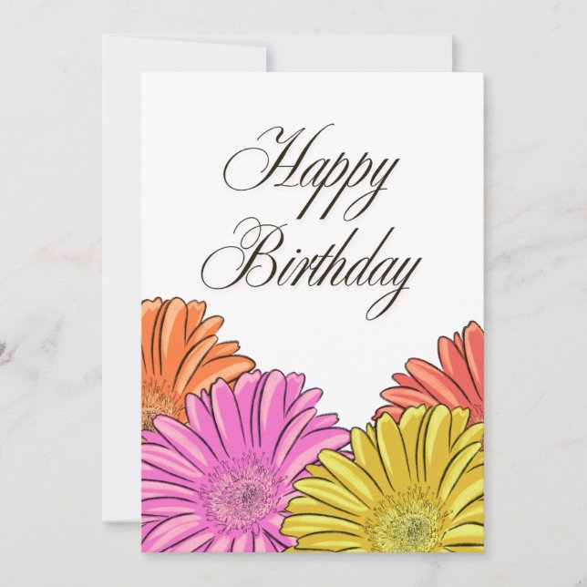 April Birth Flower Design Card (Front)