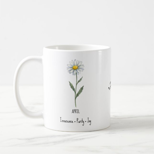 April Birth Flower Mug – Daisy (Left)