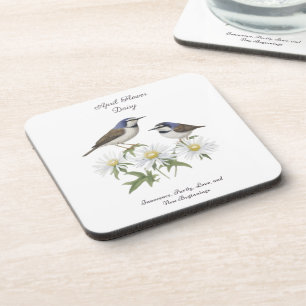 April Birth Month Flower Daisy Cherished Birthday Coaster