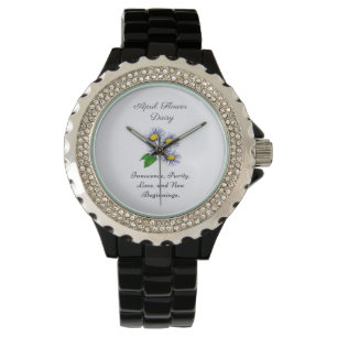 April Birth Month Flower Daisy Fresh and Simple  Watch