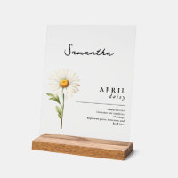 April Birth Month Flower Daisy Personalised
