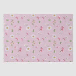 April Birth Month Flowers Daisy Sweet Pea Tissue Paper