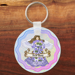 April   Birthday Angel  birthday custom keychains