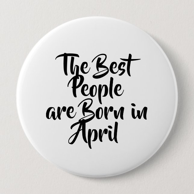 "April" Birthday Button (Front)