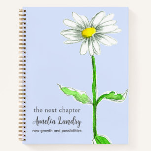 April Birthday Flower Journal Shasta Daisy Purple