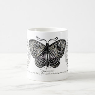 April Birthstone Butterfly Mug