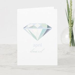 April Birthstone Diamond Card