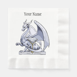 April Birthstone Dragon: Diamond Napkin