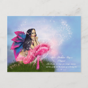 April Birthstone Fairy Postcard