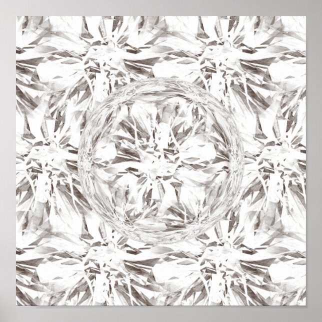 April Birthstone Gemstone Diamond Poster (Front)